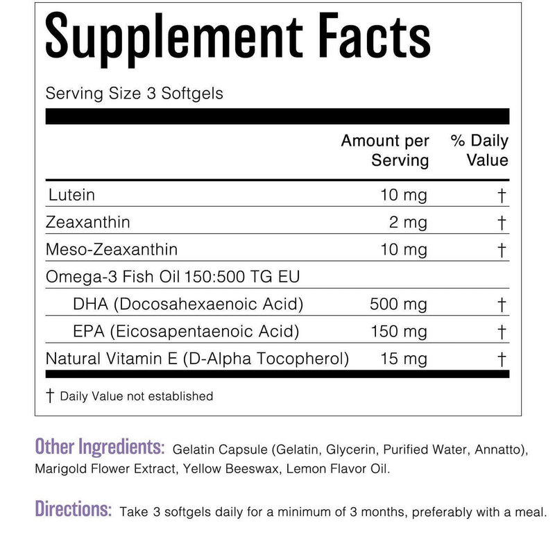 Memory Health Supplement Facts